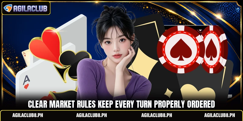 Clear market rules keep every turn properly ordered Clear market rules keep every turn properly ordered