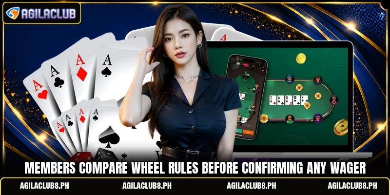 Members compare wheel rules before confirming any wager