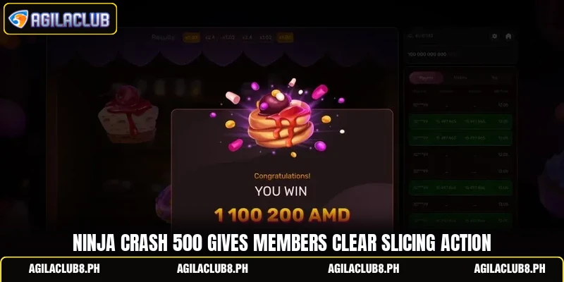 Ninja Crash 500 gives members clear slicing action