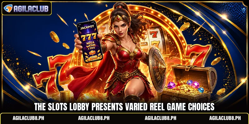 The slots lobby presents varied reel game choices